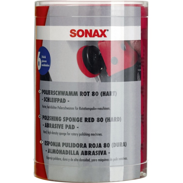 Sonax Set 6 Bucati Burete Roșu Pentru Polish 80MM 493700